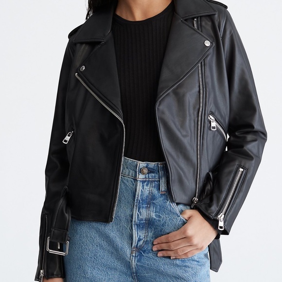 NWT Calvin Klein Leather Jacket - Picture 3 of 5